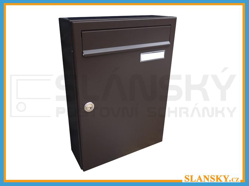 Poštovní schránka C-01 - RAL 8019 hnědá