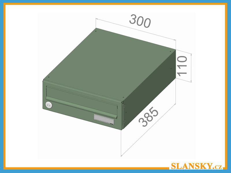 Poštovní schránka B-01 BASIC - RAL 7040 šedá