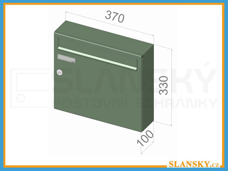 Poštovní schránka A-01 BASIC - RAL 8017 hnědá