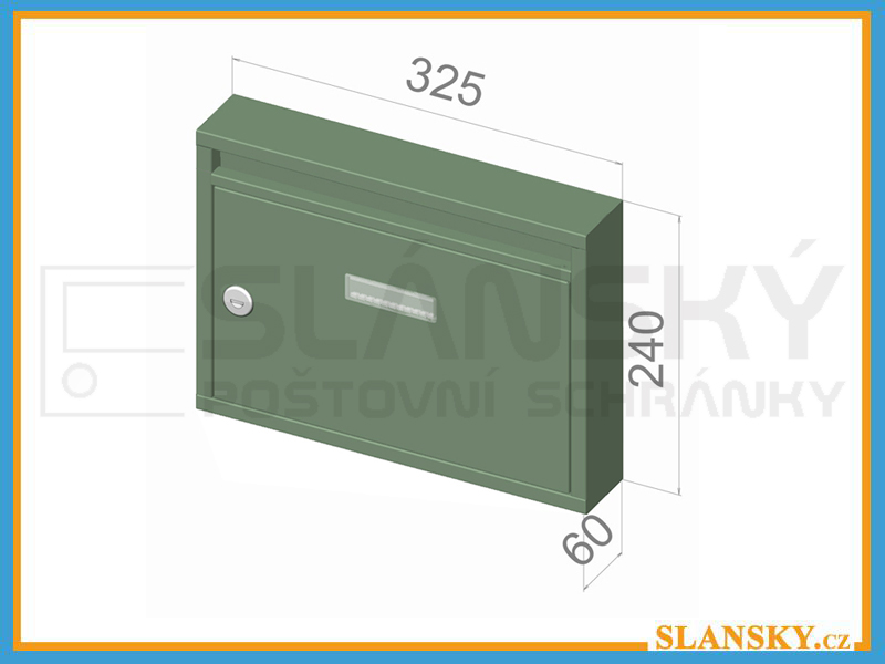 Poštovní schránka E-01 BASIC paneláková PAVEL - RAL 8017 hnědá