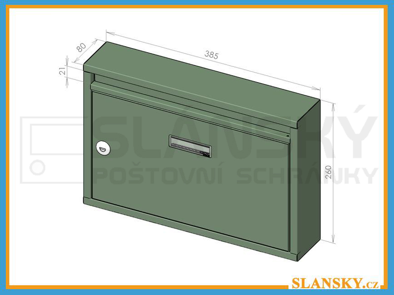 Poštovní schránka G-01 BASIC - RAL 7040 šedá