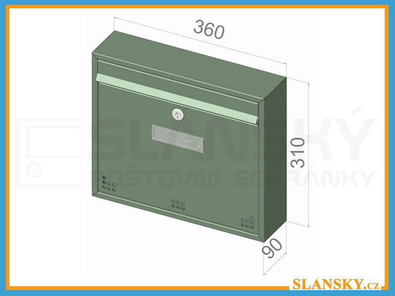 Poštovní schránka H-012 BASIC - RAL 7040 šedá