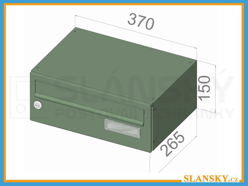 Poštovní schránka B-015 - RAL 7040 šedá + sklapka v RAL 7035 světle šedé