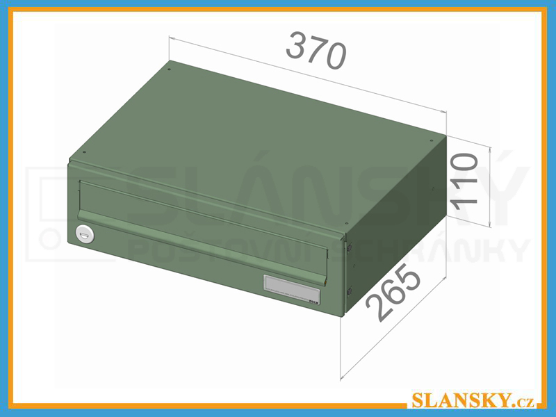 Poštovní schránka B-017 - RAL 9016 bílá