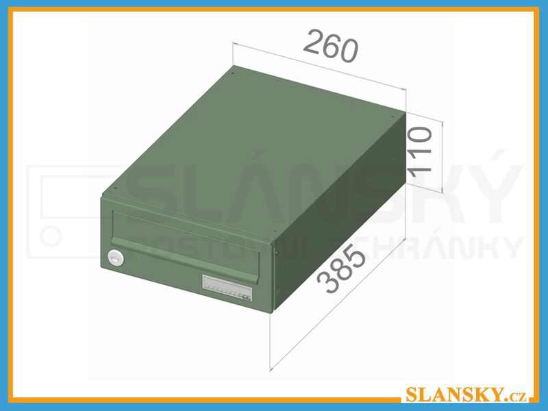 Poštovní schránka B-016 - NEREZ / RAL 7040