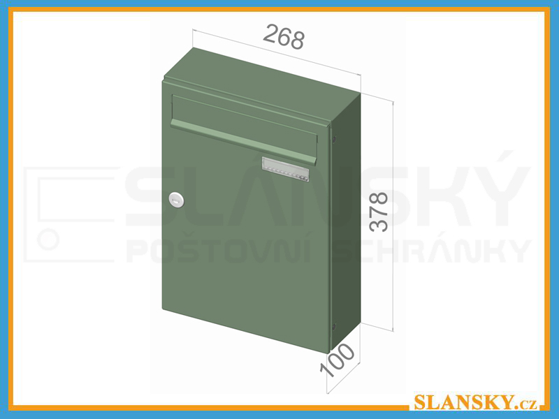 Poštovní schránka C-01 - NEREZ / RAL 7040