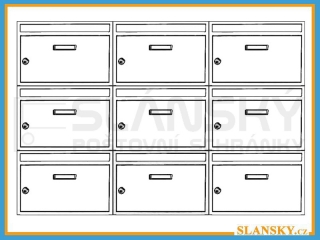 SESTAVA - poštovních schránek G-01 BASIC RAL 9016 BÍLÁ