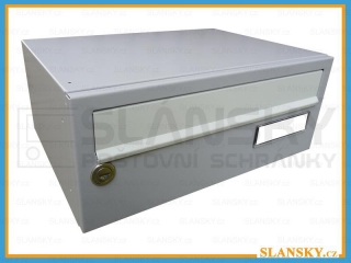 Poštovní schránka B-015 - RAL 7040 šedá + sklapka v RAL 7035 světle šedé